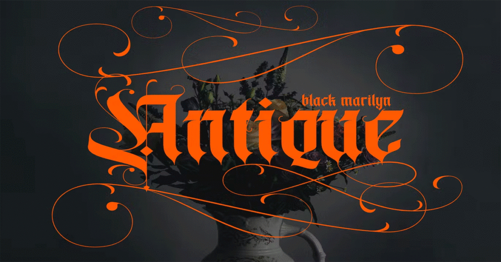 Black Marilyn | Blackletter Font Logo Premium Free Font