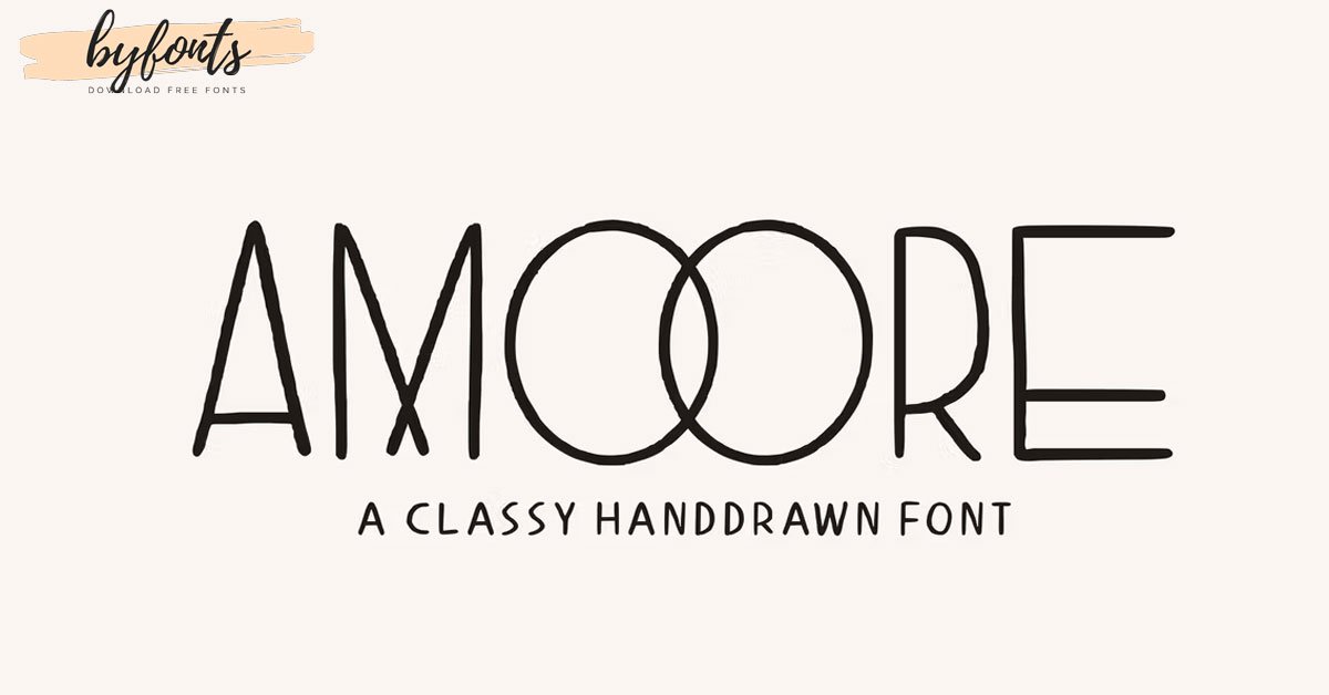 Amoore - A Classy Handdrawn Classy Crafty Download premium free Font