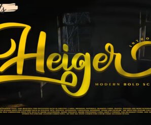 Heiger | Modern Bold Script Download free Font