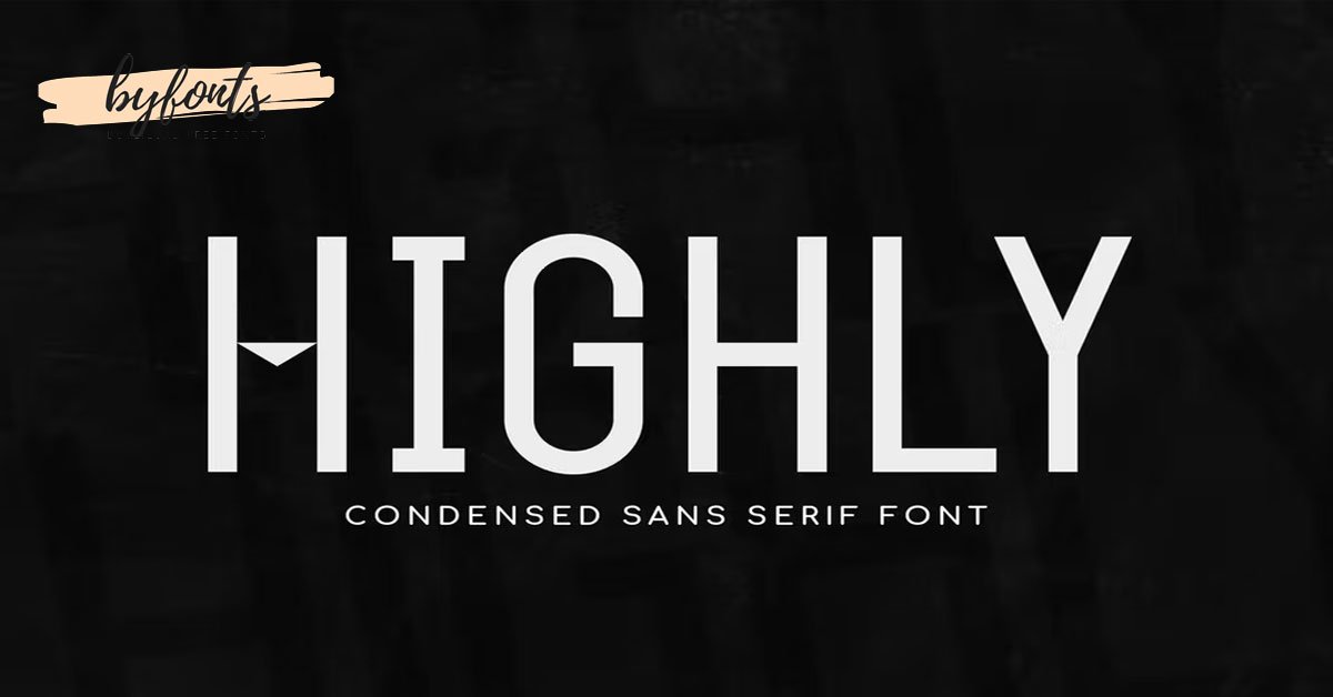 Highly – Condensed Typeface Luxury premium free Font