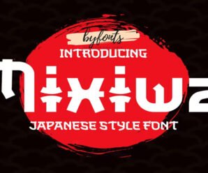 Mixiwa Faux Japanese Font letters typography premium free Font