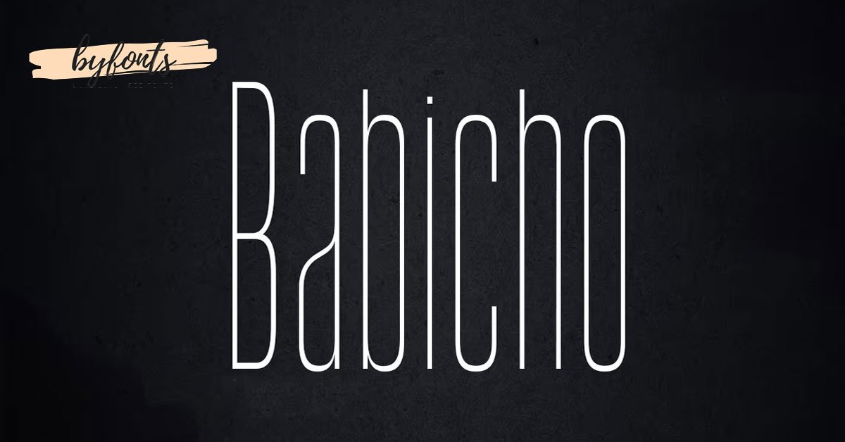 Babicho Geometric, Long, premium free Font