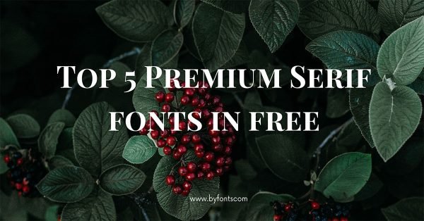 Top 5 Premium Serif fonts in free