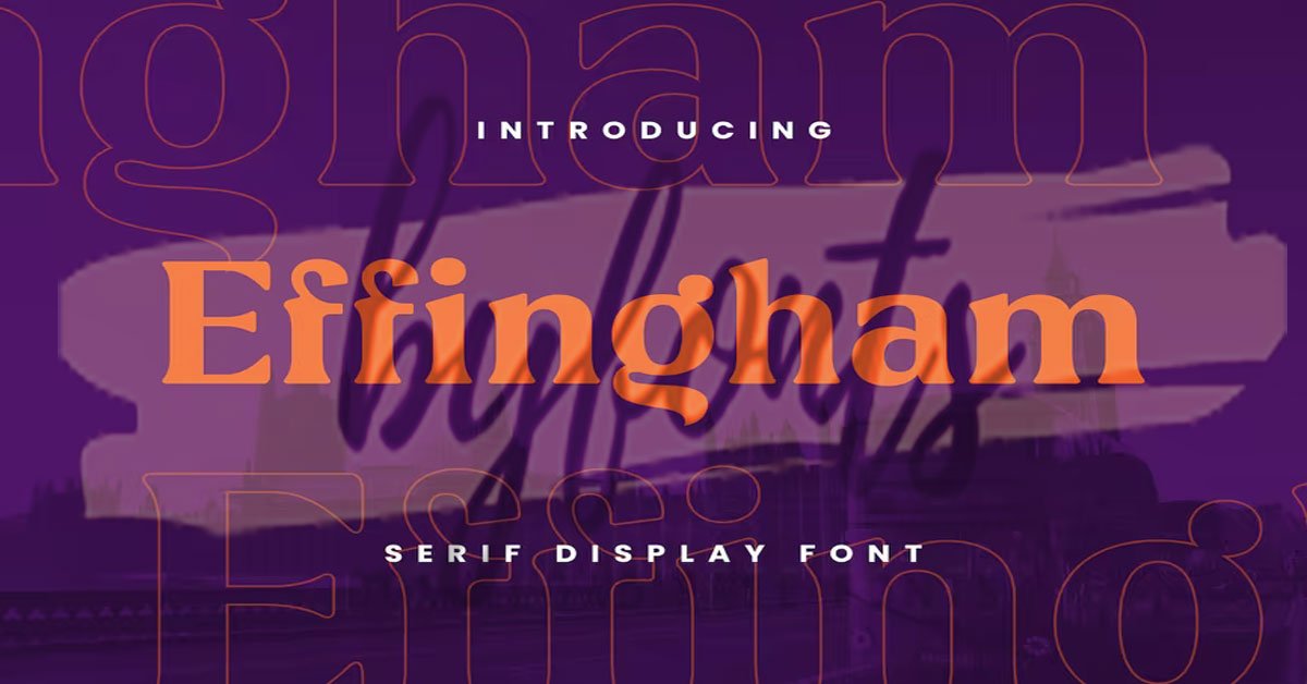 Effingham elegant, Luxury premium free Font