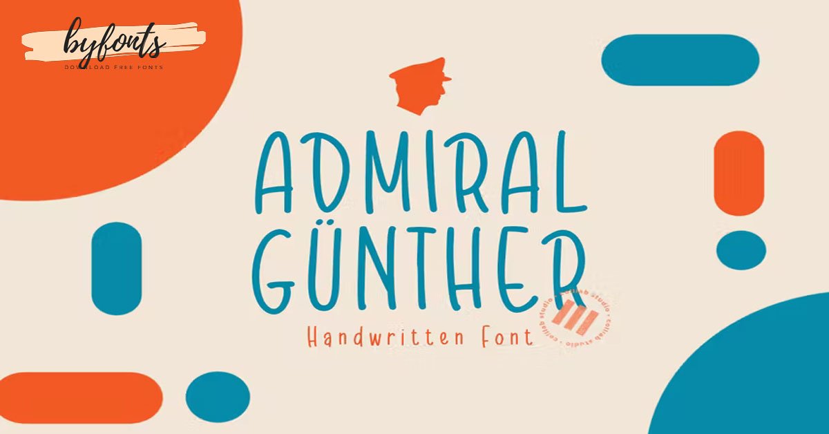 Admiral Günther Cutefont, Displayfont premium free Font