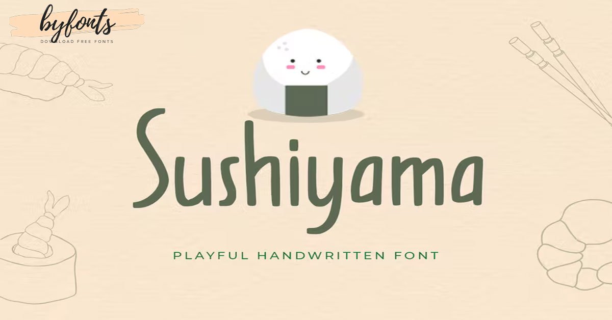 Shusiyama - Playful Handwritten Enjoy premium free Font