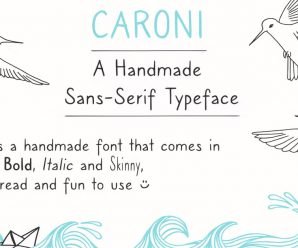 Caroni – A Handmade Typeface Cool, Bold Download free Font