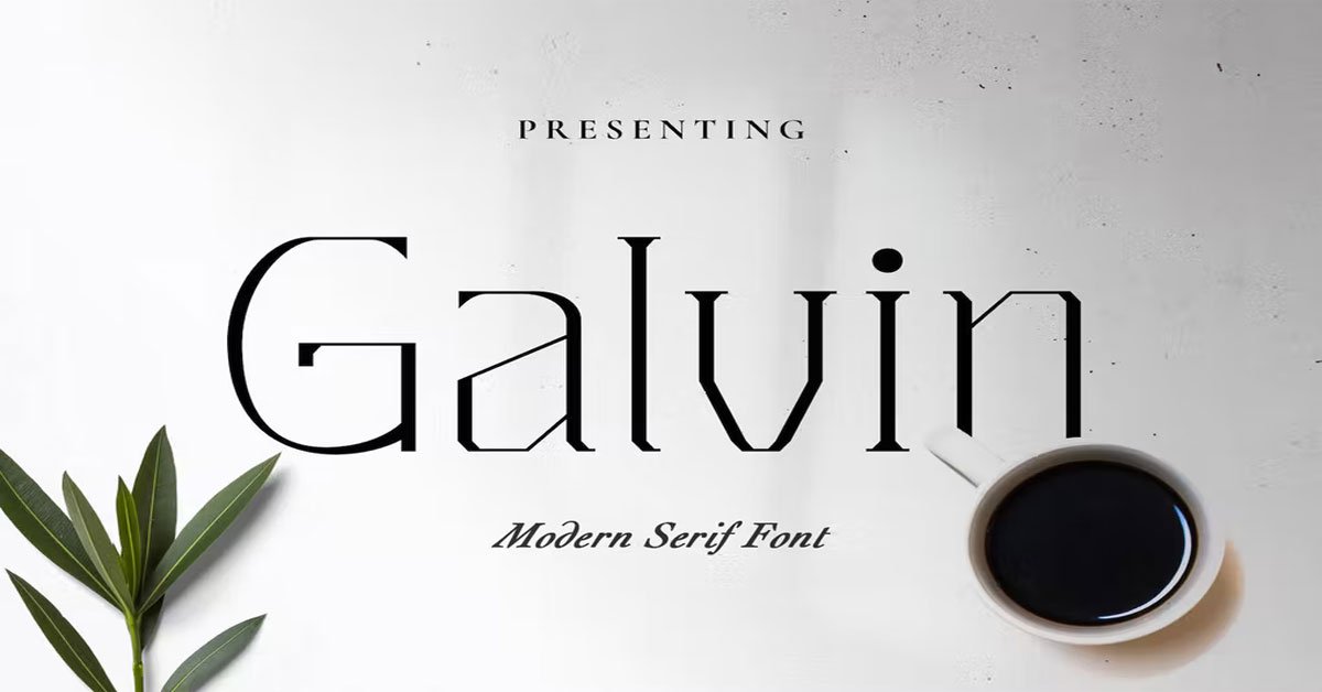 Galvin Logo, modern, Serif, Vintage premium free Font
