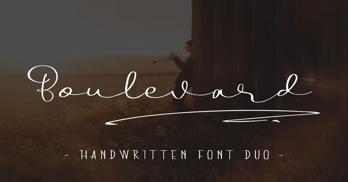 Boulevard - Handwritten Calligraphy Fashion premium free Font