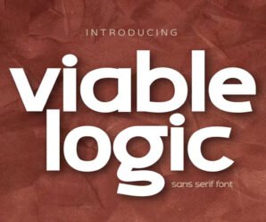 Viable Logic typeface, Vintage premium free Font