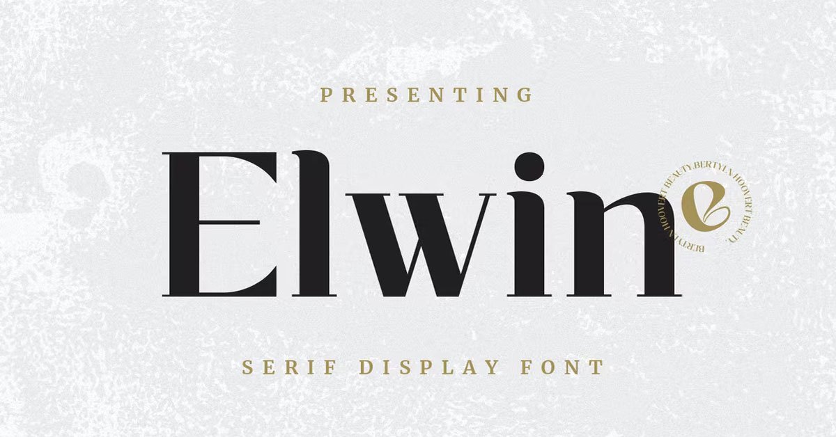 Elwin modern, Serif, unique premium free Font