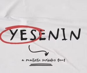SA Yesenin Realistic Scribbles Handwritten, Journal, lettering, premium free Font