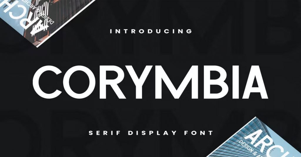 Corymbia Bold, Logo, Slab, title premium free Font