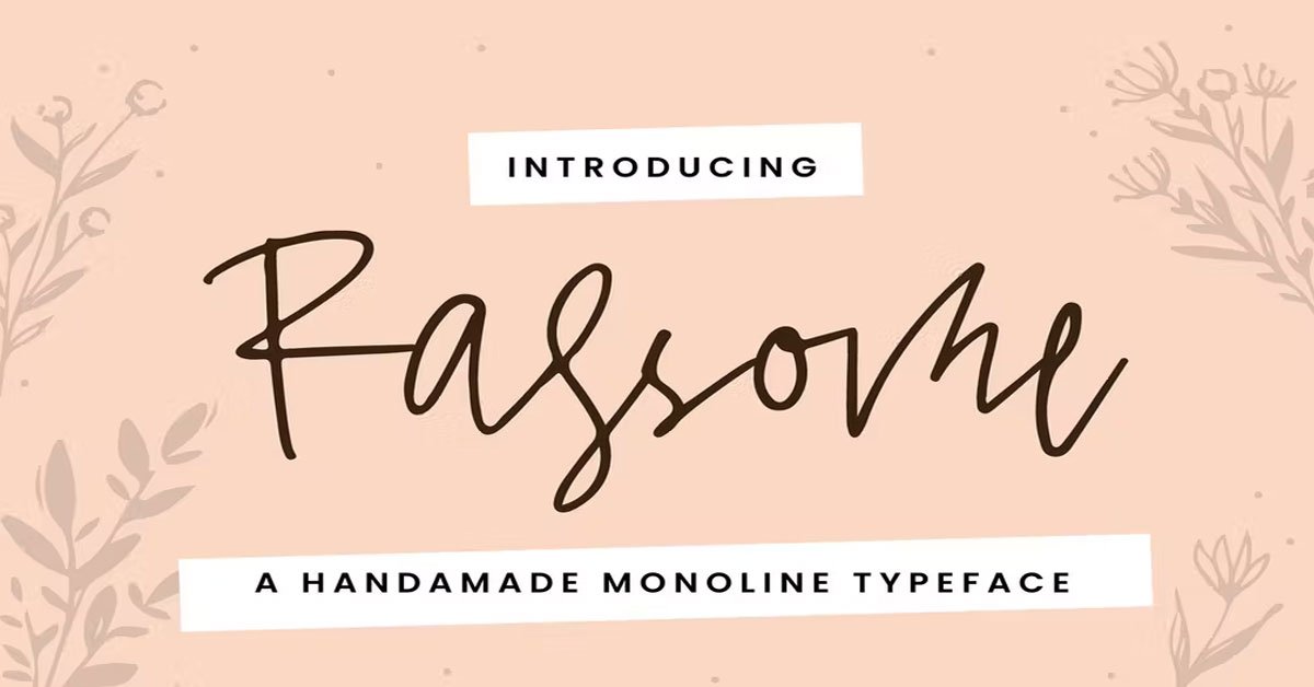 Rassome - A Handmade Monoline Typeface Download free Font