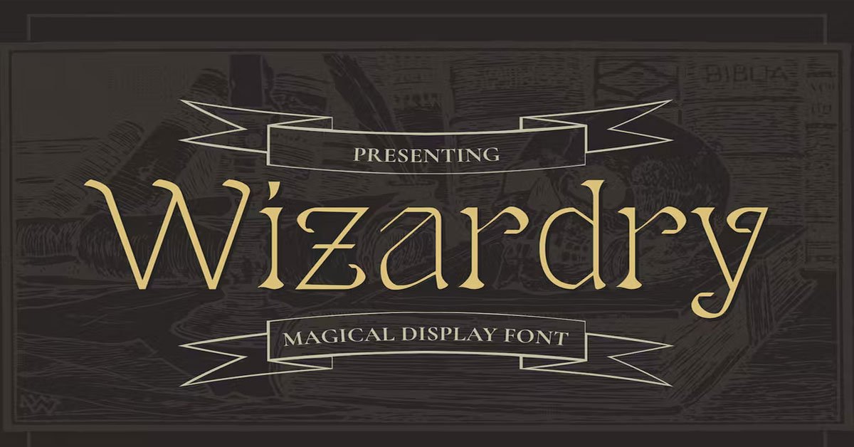 Wizardry fancy, decorative Download premium free Font