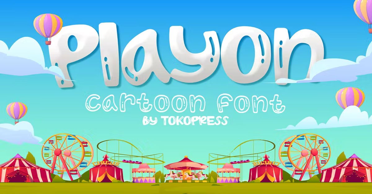 Playon - kids Cool Birthday Download premium free font