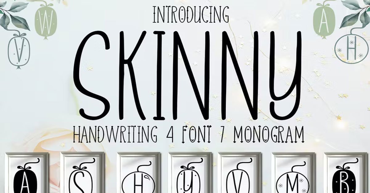 Skinny tall, warm, and friendly handwriting typeface Download free Font