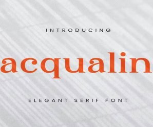 Jacqualine Elegant, Stylish, Cool Serif Download free Font