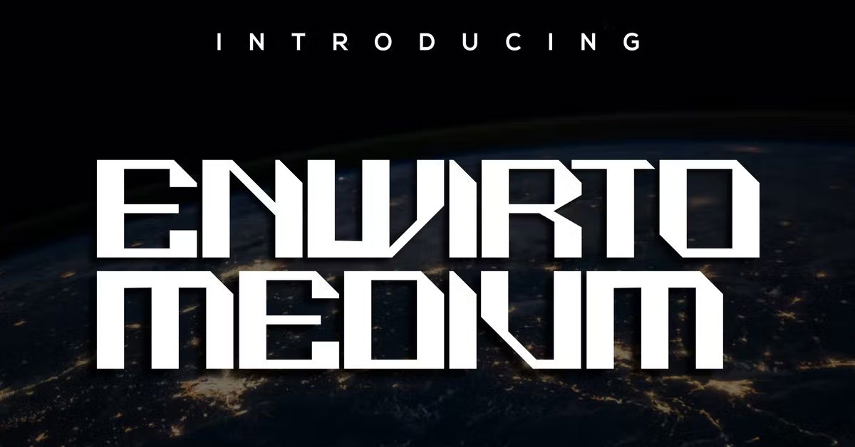 EnwirtoMedium modern typography premium free Font