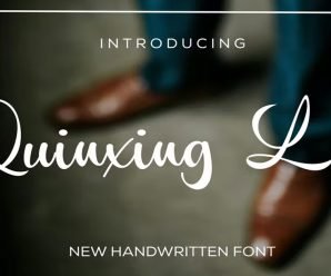 QuixingLux Handwritten text Download premium free Font