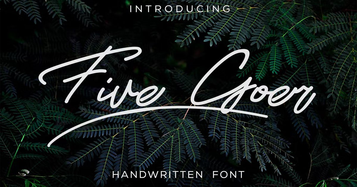 Five Goer Logo dafont free Font