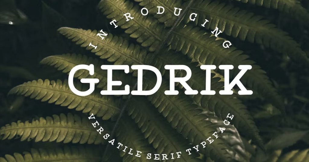 Gedrik Serif Typeface, sans serif Download free Font