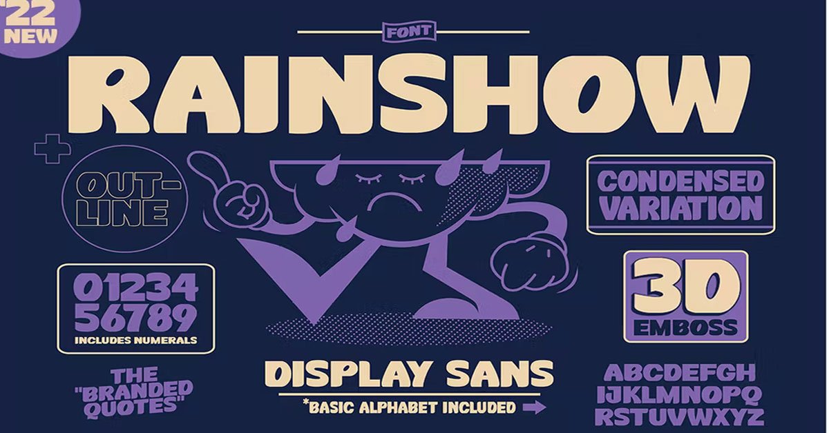 Rainshow - Display Sans Download premium free Font