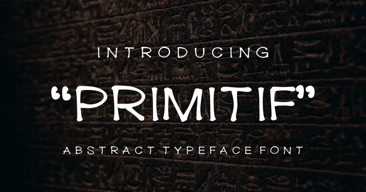 Primitif Abstract and texture premium free Font