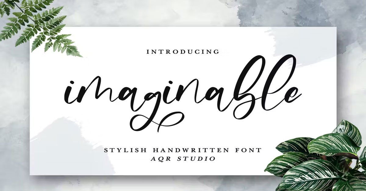Imaginable - Typography,Stylish Handwritten free Font