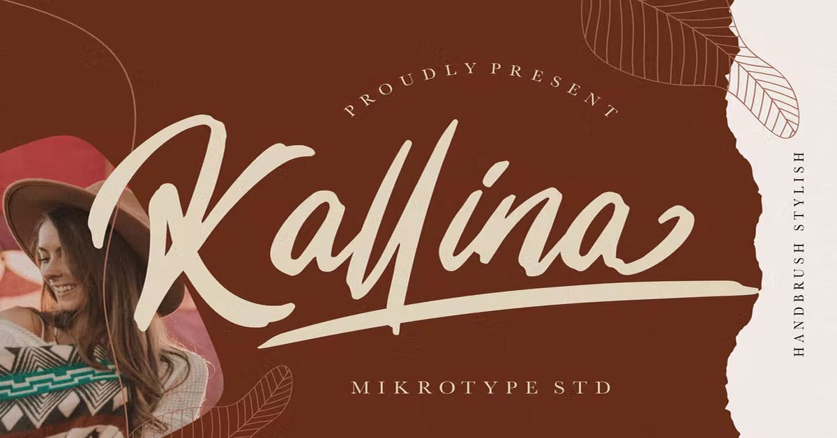 Kallina Calligraphy, Instagram free Font