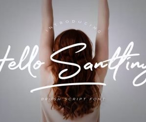 Hello Santtiny Brush Instagram and decent premium free Font