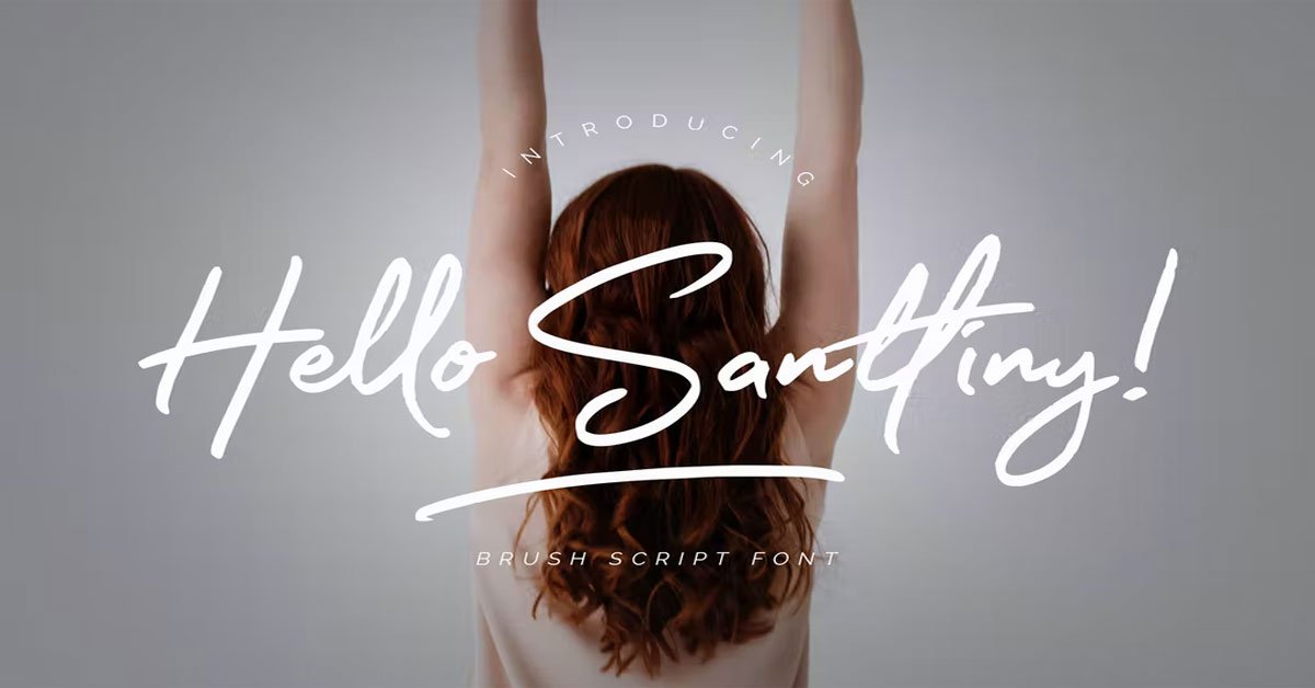Hello Santtiny Brush Instagram and decent premium free Font