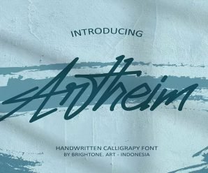 Artheim – The calligraphy font premium free