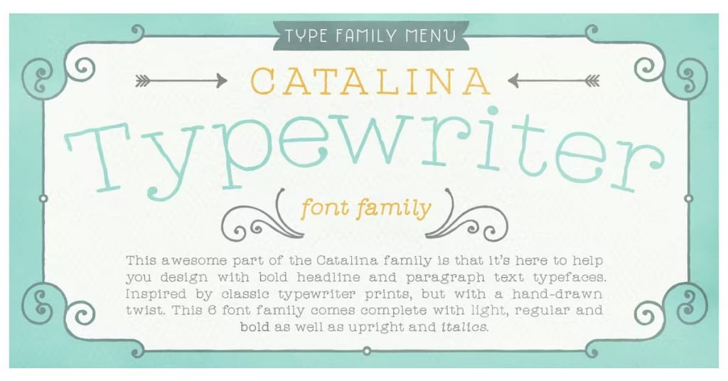 Catalina Avalon Font type writer