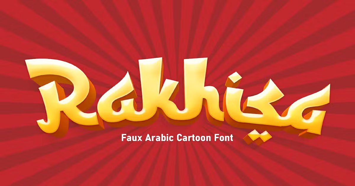 Rakhisa cartoon faux arabic premium free font