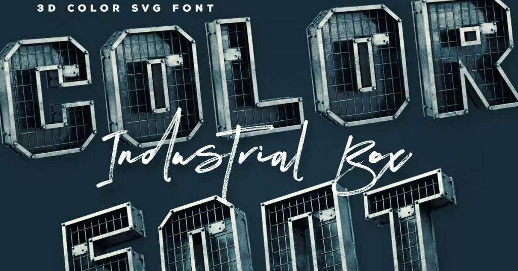 Industrial Box 3D Premium Free Font