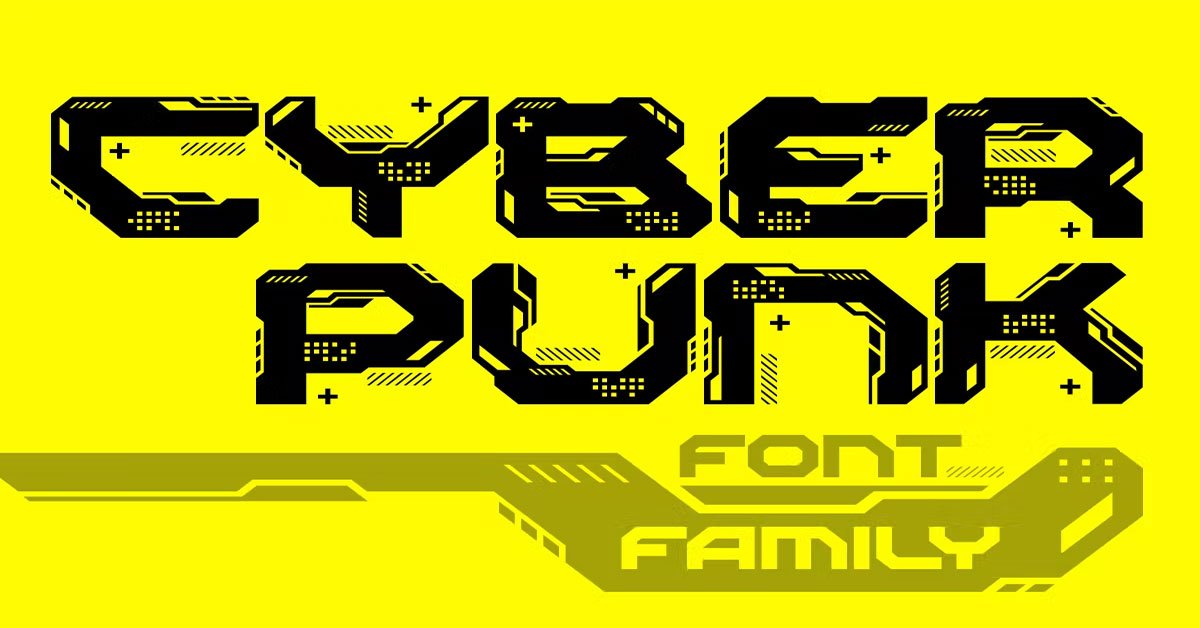 Cyberpunk Style Technology Grid Premium Font