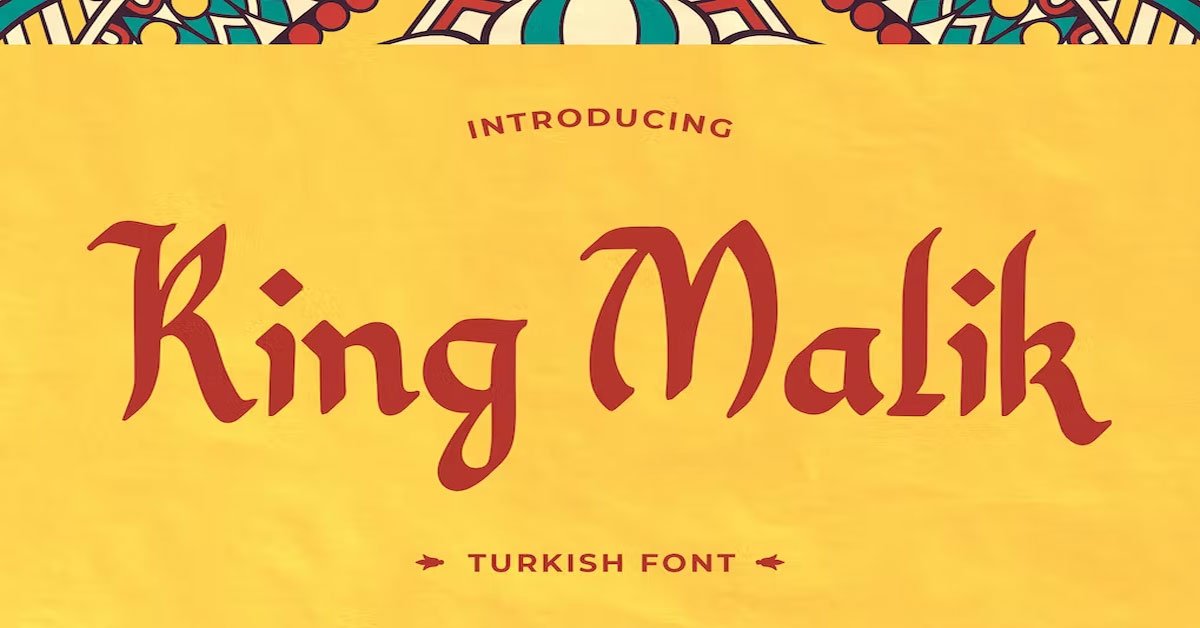 King Malik Turkish Premium Free Font