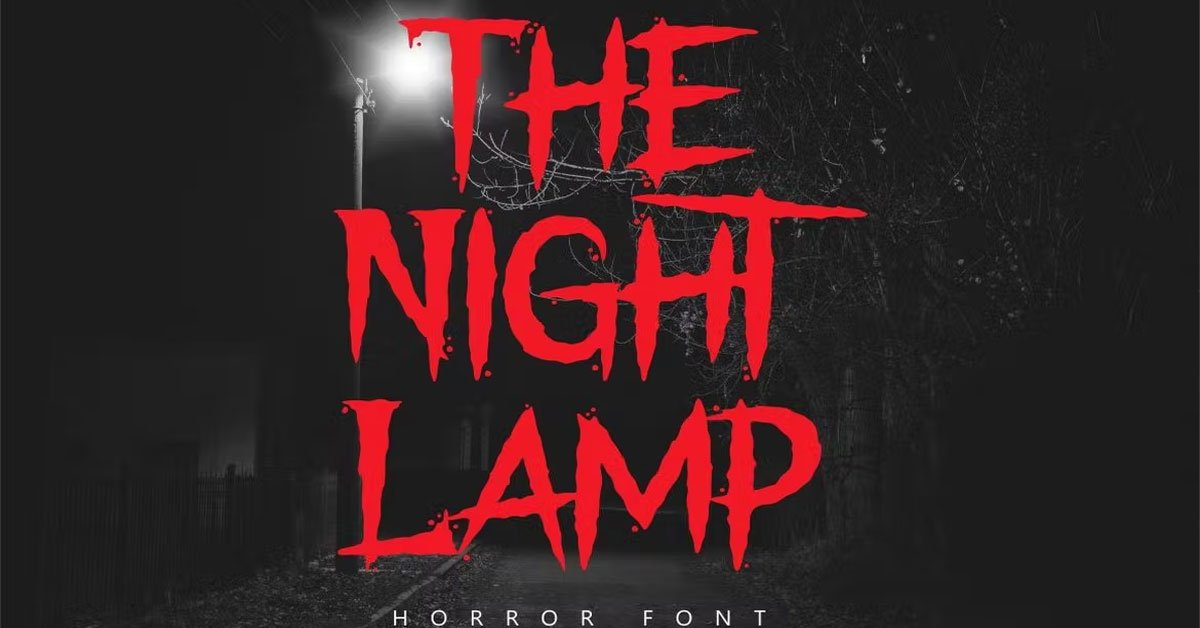 The Night Lamp Horror Premium Font