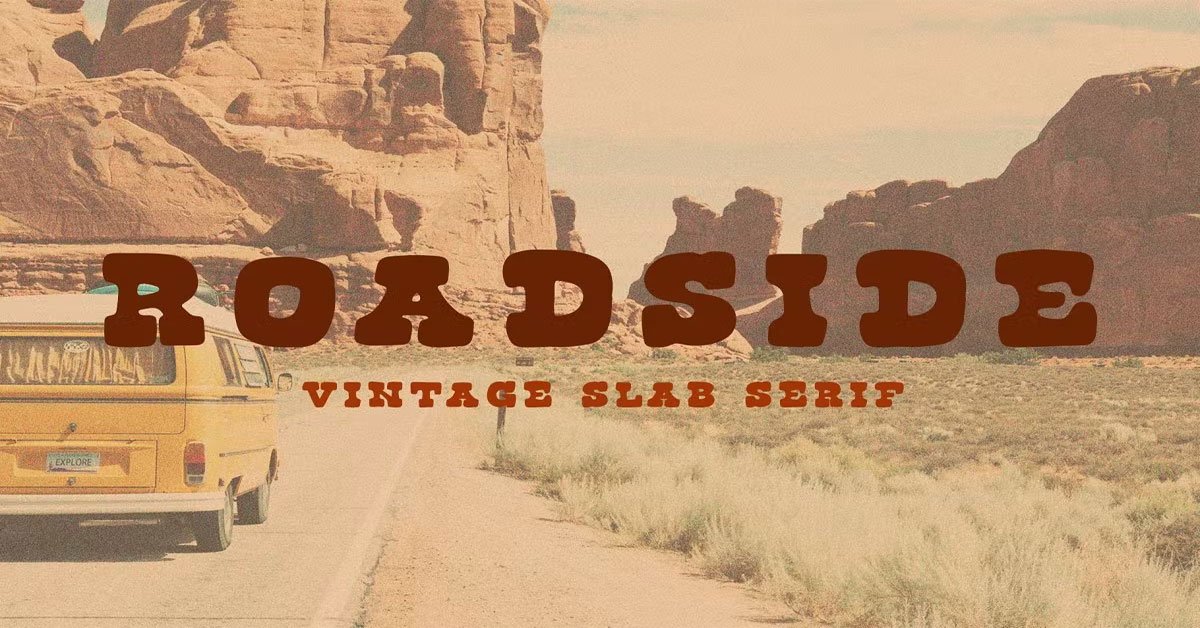 Roadside Vintage Serif Eroded Premium Font