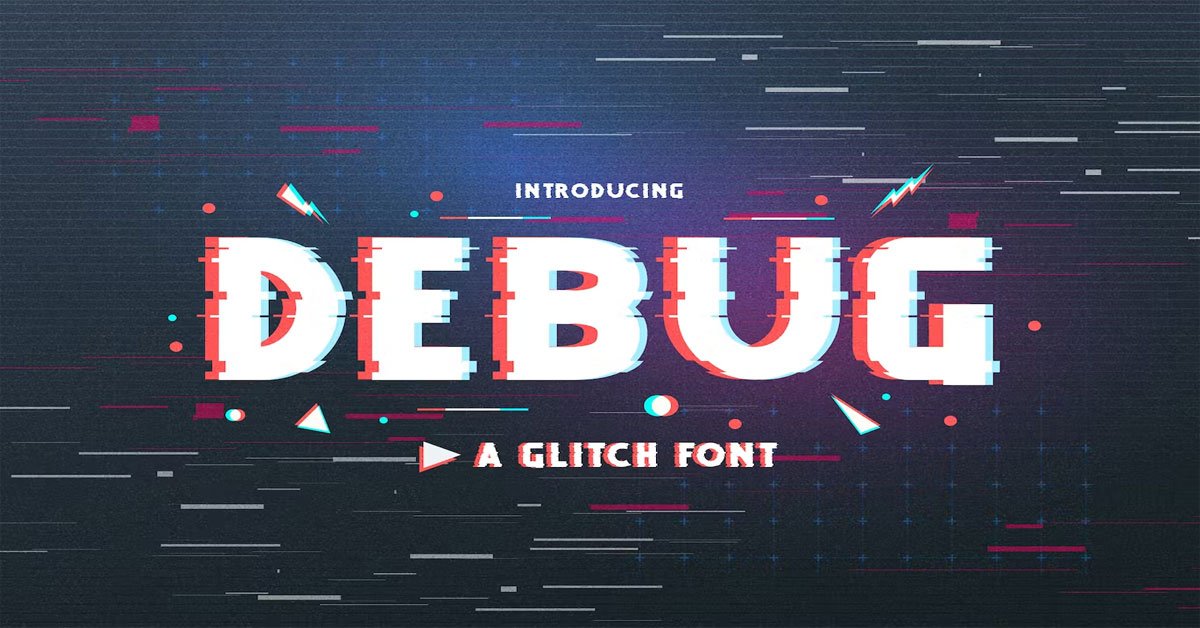 Debug Uppercase Glitch Flyer Premium Font