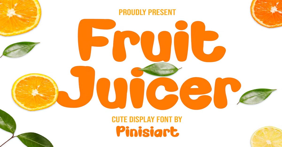 Fruit Juicer Cartoon Premium Free Font