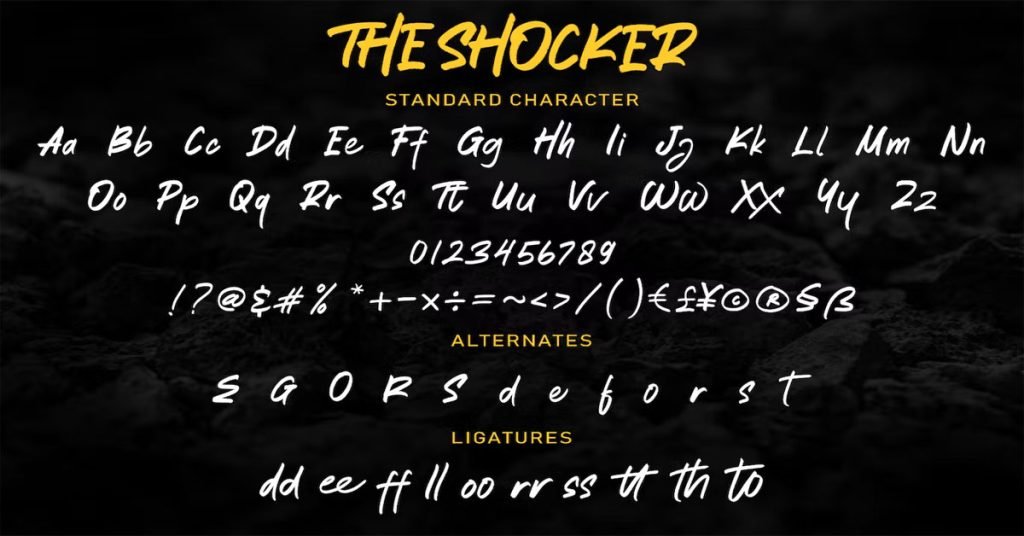 The Shocker Handwritten Brush Premium Font