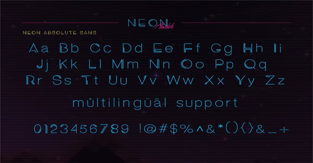 Neon Absolute Premium Free Font 
