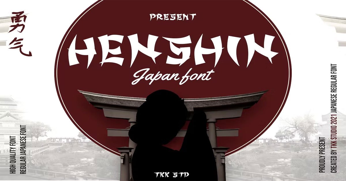 Henshin Fake Japanese Premium Font