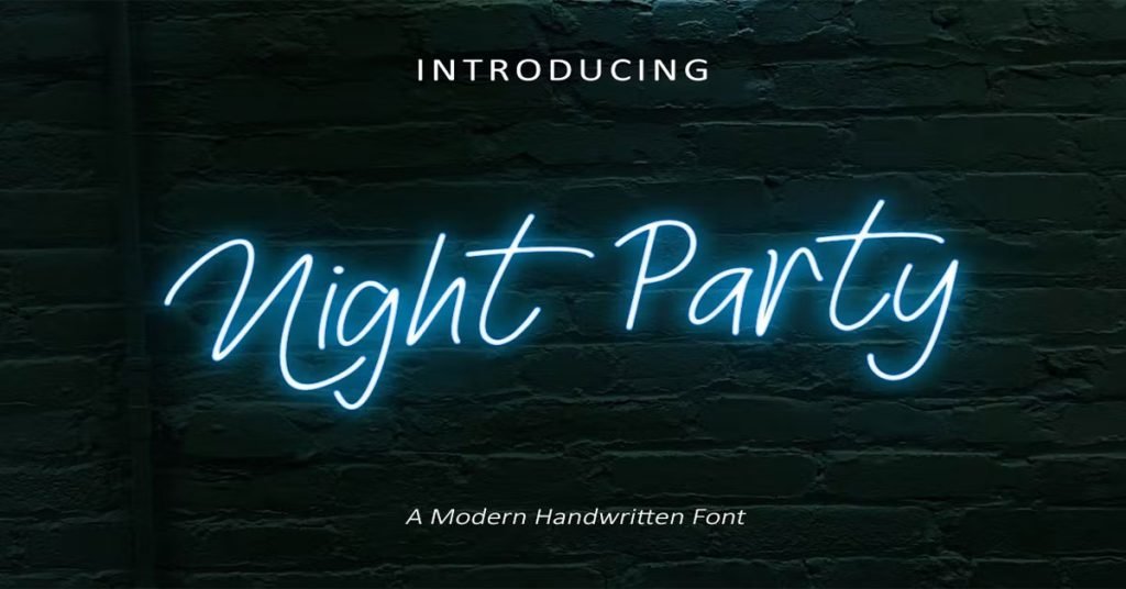 Mita Light Neon Premium Free Font