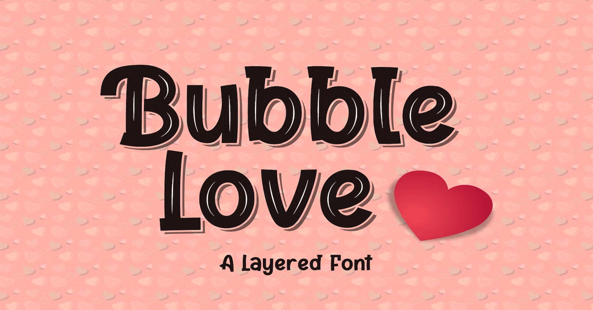 Bubble Love Font Download Premium Free