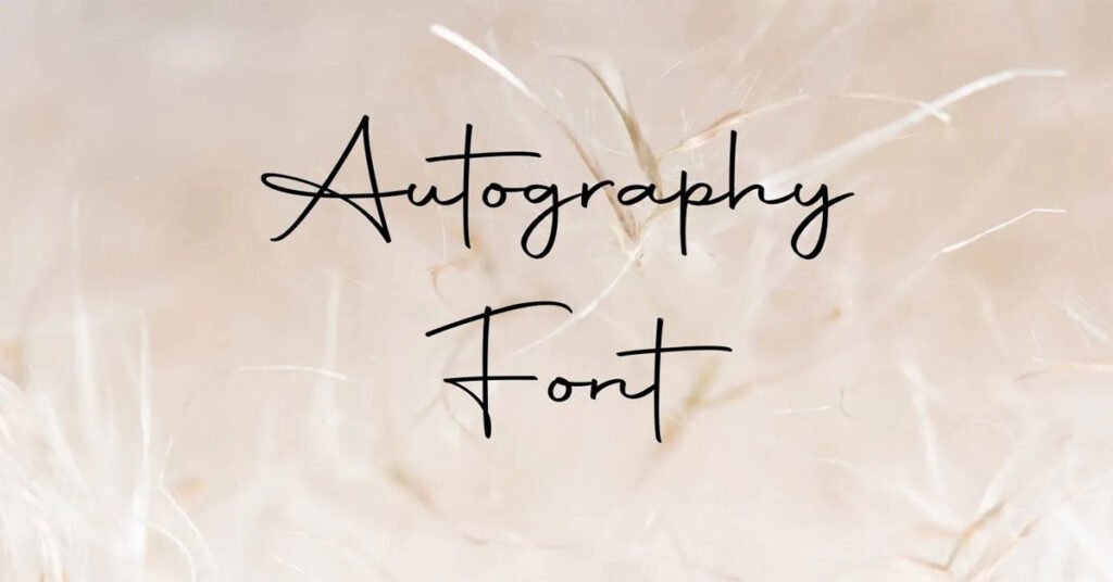 Choosing the Perfect Autography Font