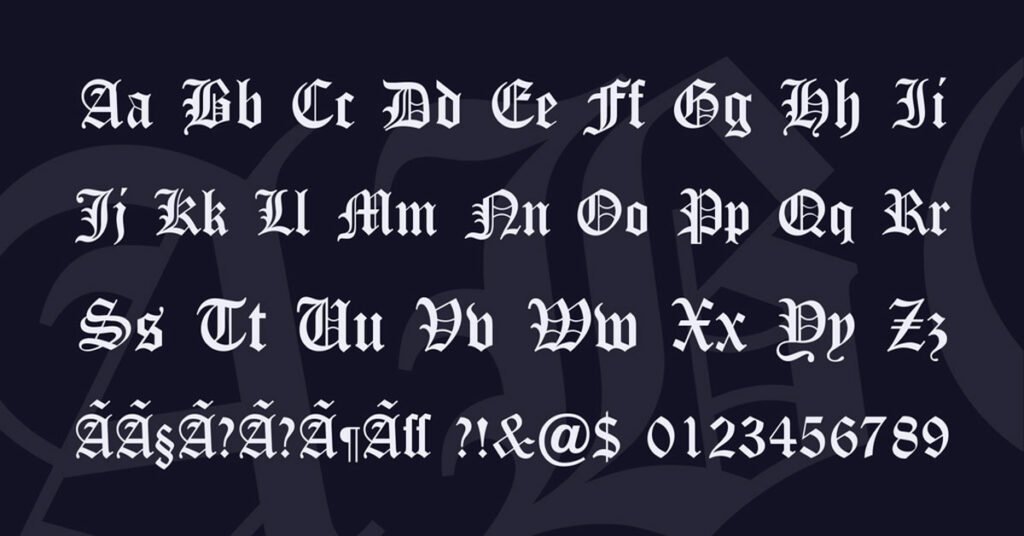 Old English Five Premium Free Font