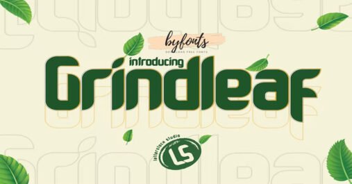 Grindleaf Logotype, Typography Premium Free Font